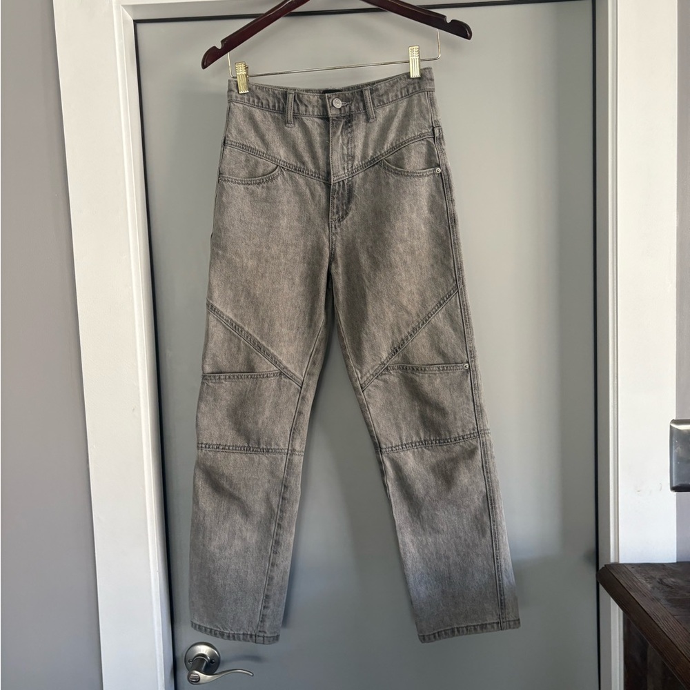 BDG High Rise Gray Panel Detail Jeans